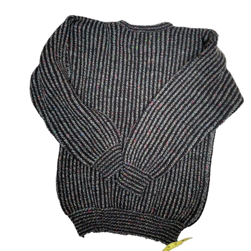 Northwest territory wool blend long sleeve black crewneck knit sweater unisex - Picture 5 of 8